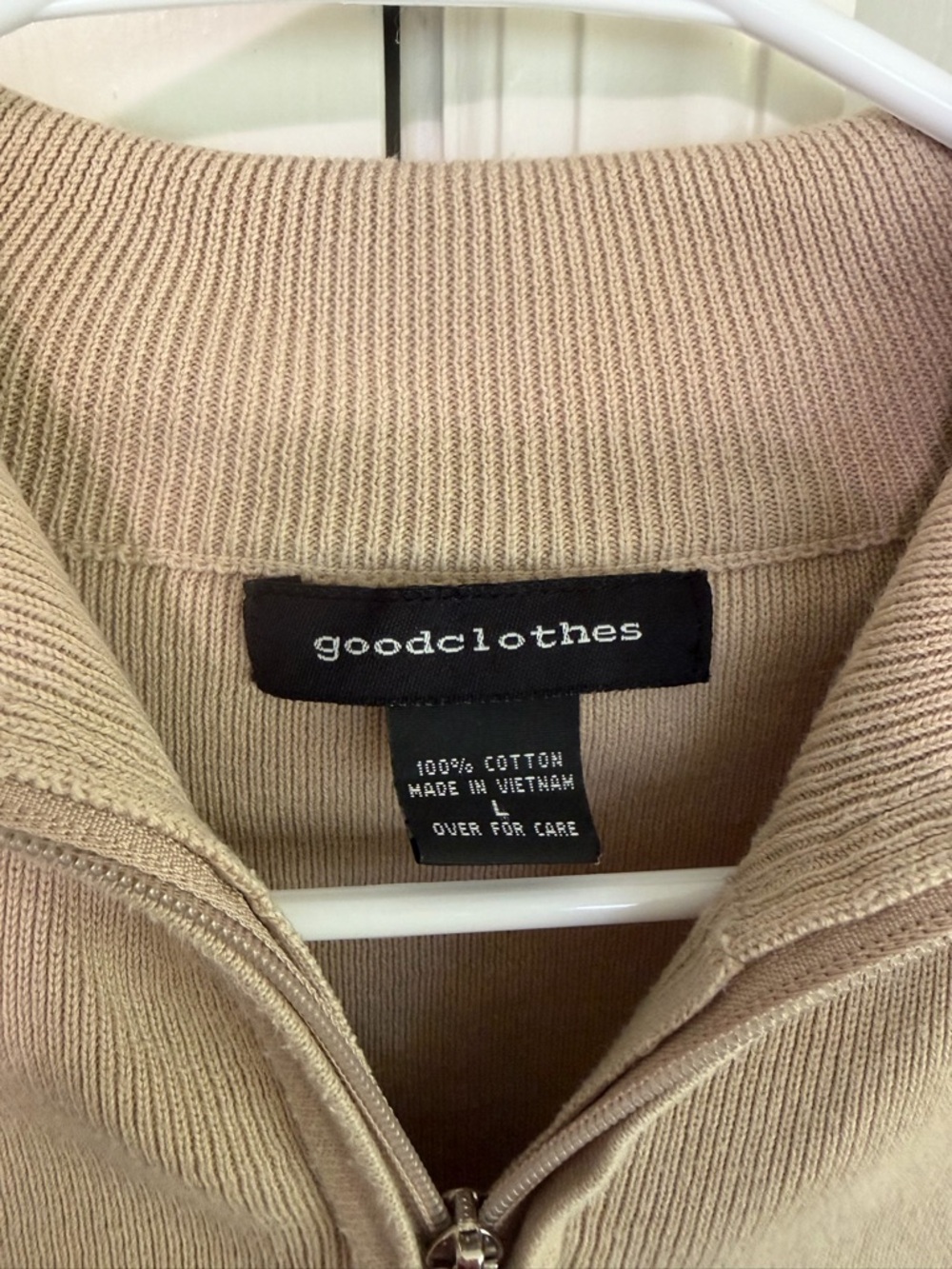 Women's Lightweight Zip-Up Utility Jacket in Beige - Picture 5 of 5